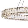 Monroe 36" Wide Gold Crystal LED Oval Pendant Light