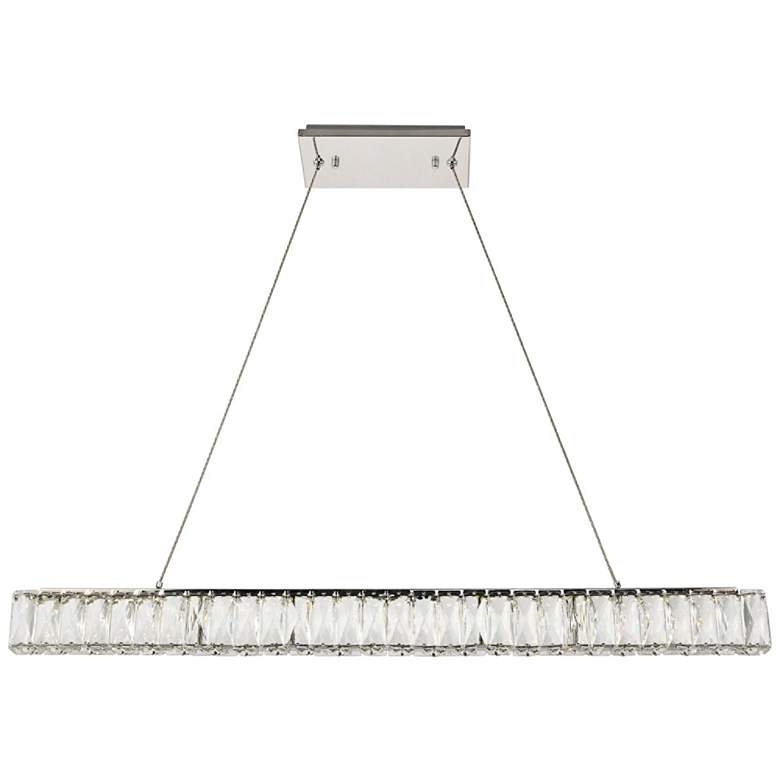 Image 1 Monroe 38 3/4" Wide Crystal LED Kitchen Island Light Pendant