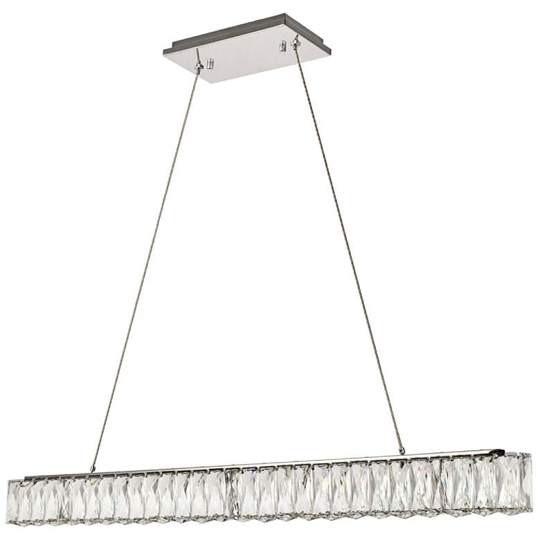 Image 2 Monroe 38 3/4 inch Wide Crystal LED Kitchen Island Light Pendant more views