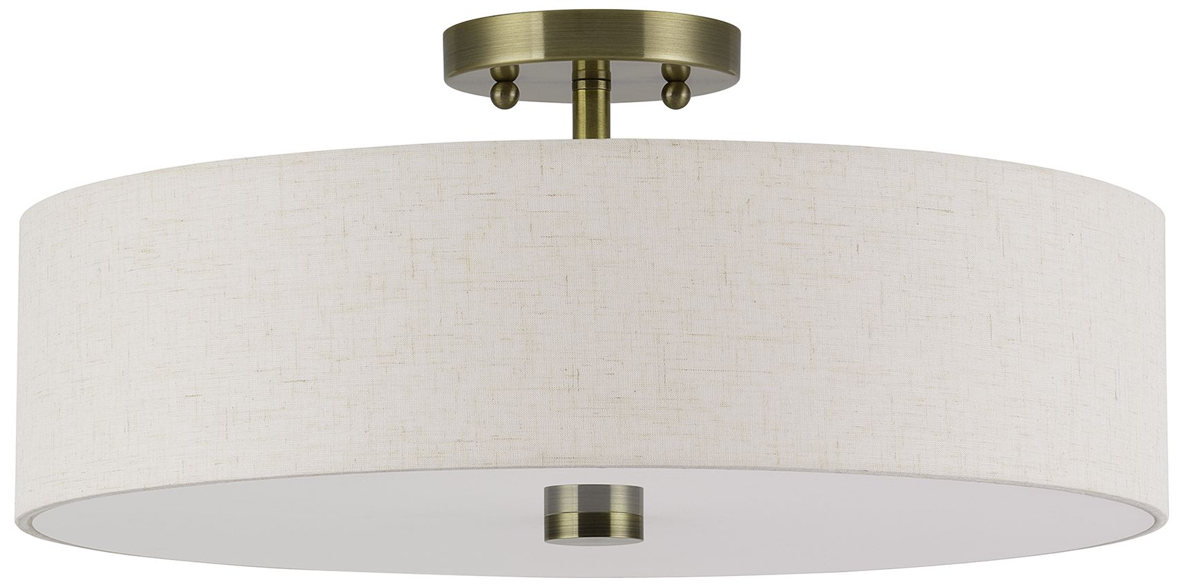 Image 3 Monroe 4 Light Antique Brass Large Semi-Flush more views