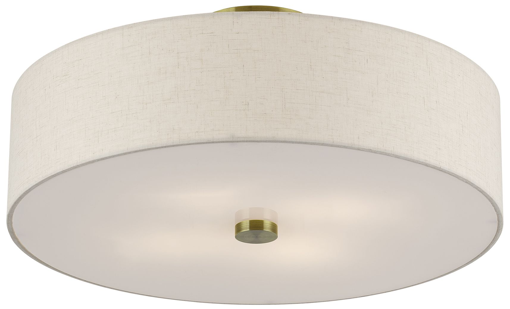 Image 5 Monroe 4 Light Antique Brass Large Semi-Flush more views