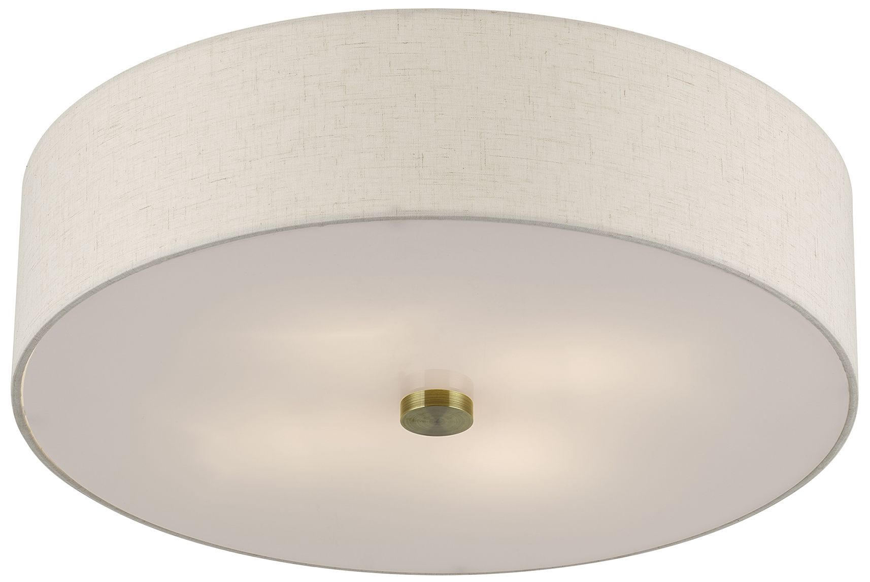 Image 6 Monroe 4 Light Antique Brass Large Semi-Flush more views