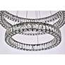 5_Monroe 40 1/2"W Black and Crystal Triple Ring LED Chandelier more views