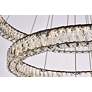 6_Monroe 40 1/2"W Black and Crystal Triple Ring LED Chandelier more views