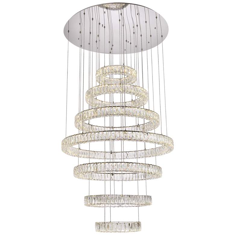 Image 1 Monroe 40" Led Seven Ring Chandelier