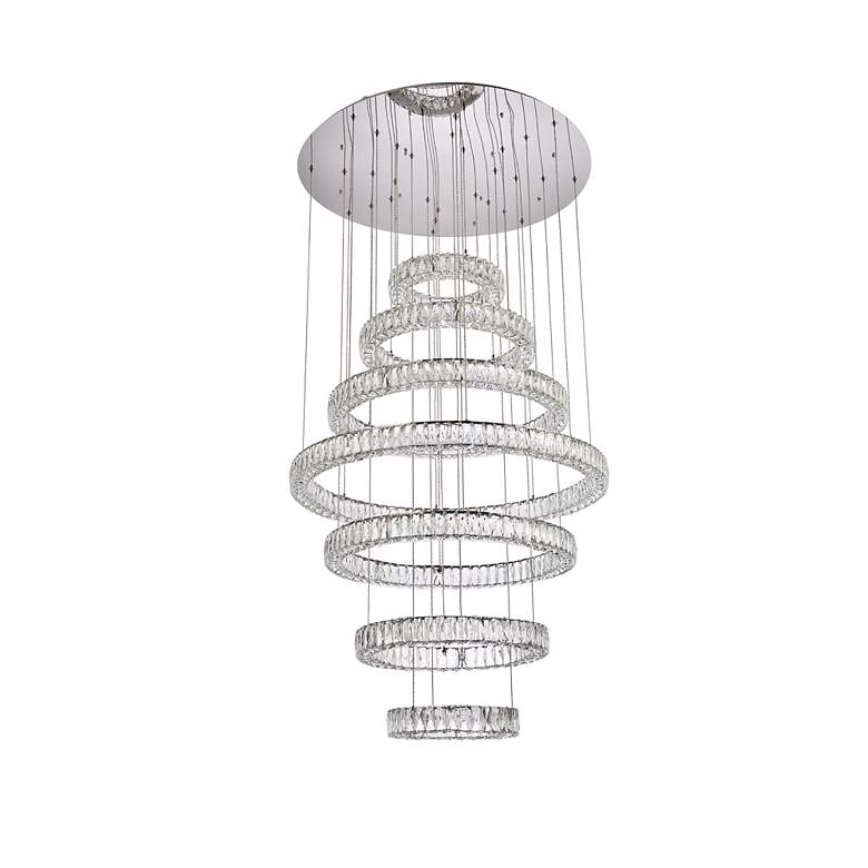 Image 7 Monroe 40" Led Seven Ring Chandelier more views