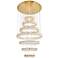 Monroe 40" Wide Gold Clear Crystal 7-Ring LED Chandelier