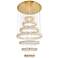 Monroe 40" Wide Gold Clear Crystal 7-Ring LED Chandelier