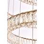 Monroe 40" Wide Gold Clear Crystal 7-Ring LED Chandelier in scene