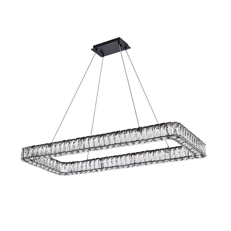 Image 7 Monroe 41 1/4" Wide Gold and Crystal LED Linear Pendant more views