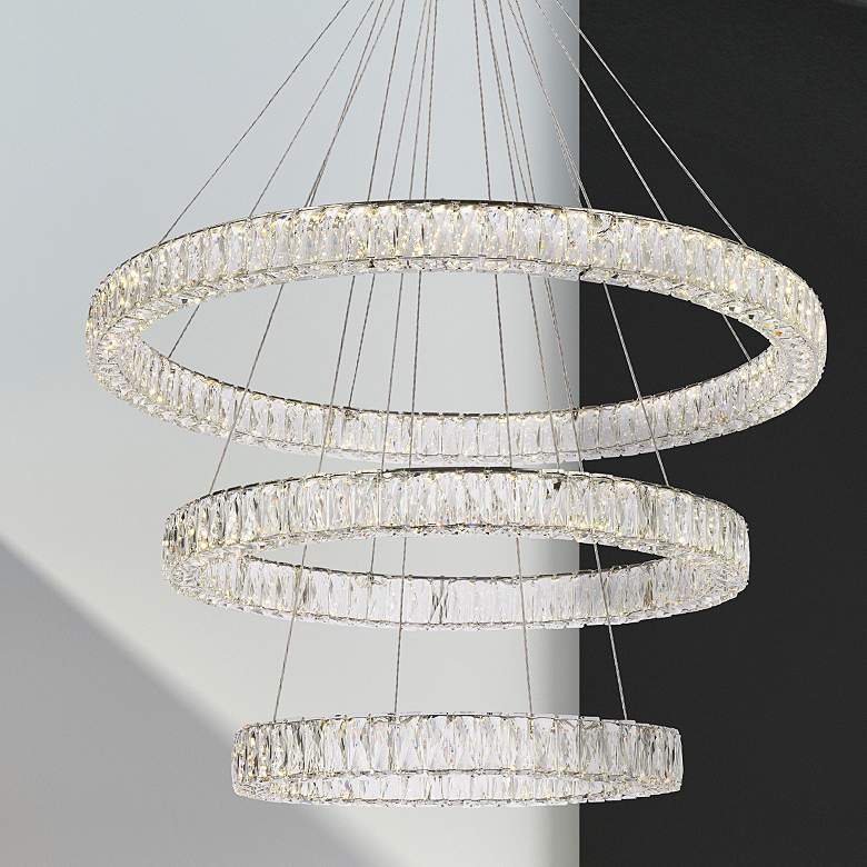 Image 1 Monroe 41" Led Triple Ring Chandelier