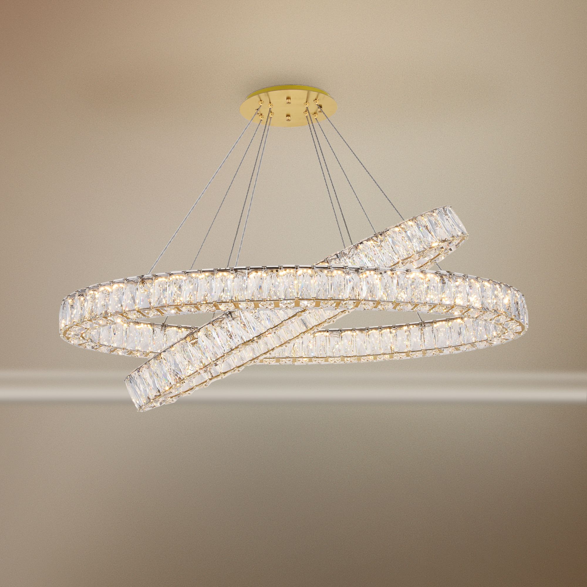 oval crystal ceiling light