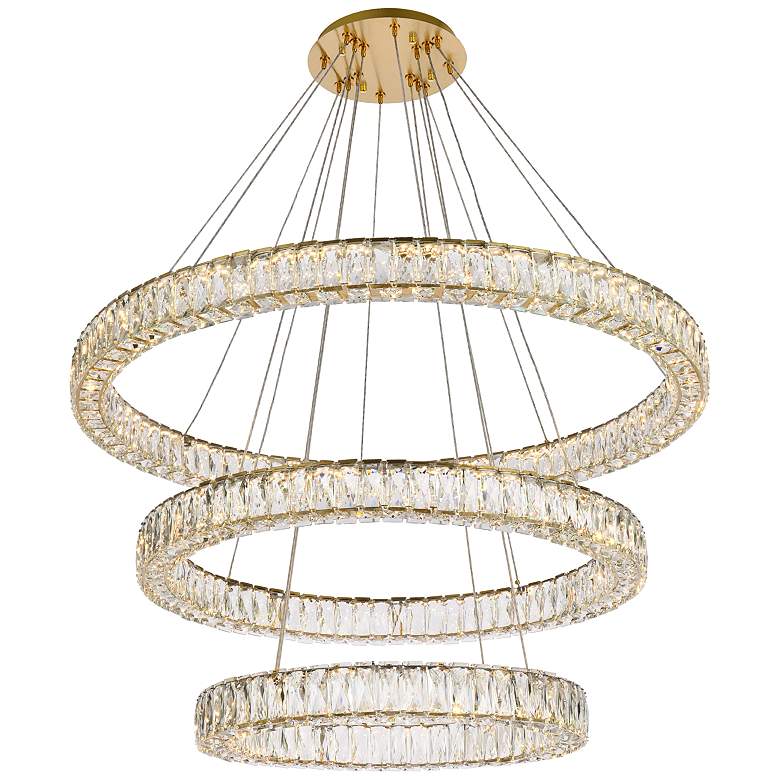 Image 1 Monroe 41" Wide LED Crystal Chandelier