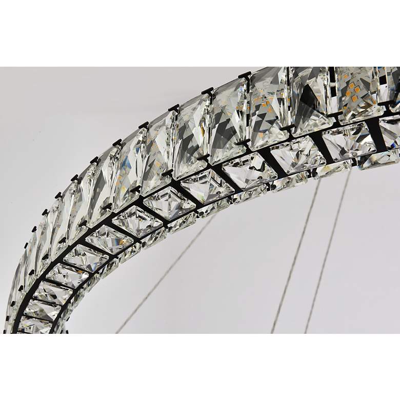 Image 5 Monroe 42" Led Round Double Ring Pendant In Black more views