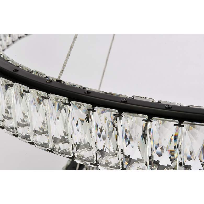 Image 6 Monroe 42" Led Round Double Ring Pendant In Black more views