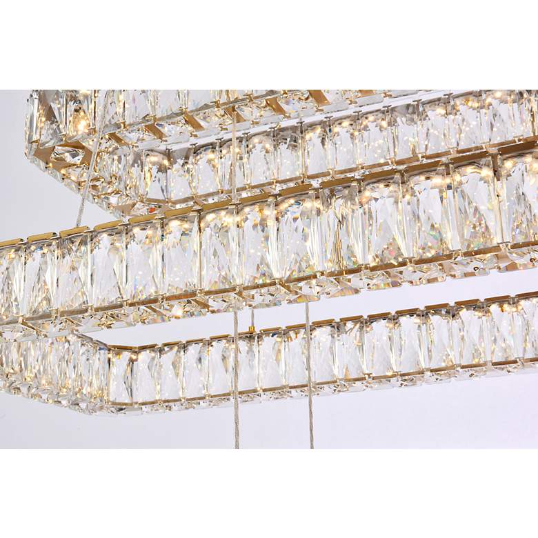 Image 5 Monroe 42" Led Triple Rectangle Pendant In Gold more views