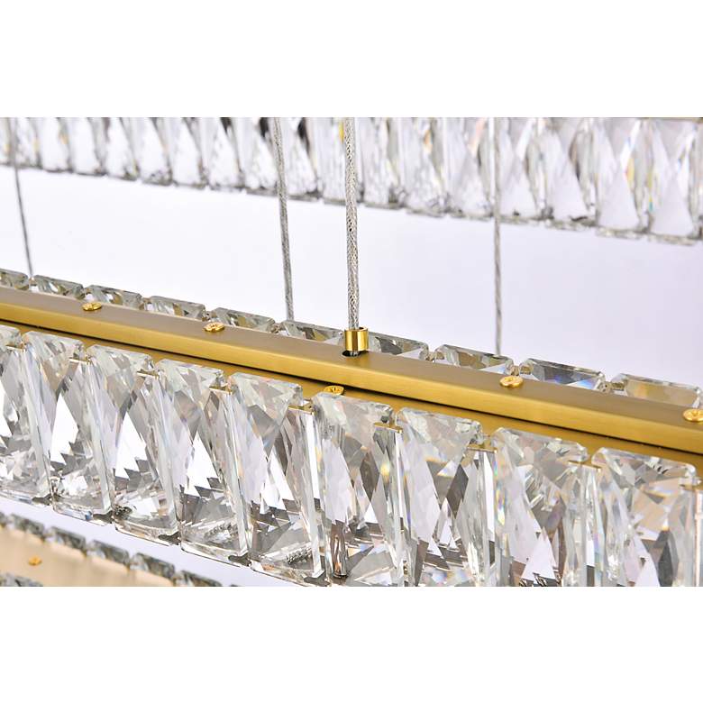 Image 6 Monroe 42" Led Triple Rectangle Pendant In Gold more views