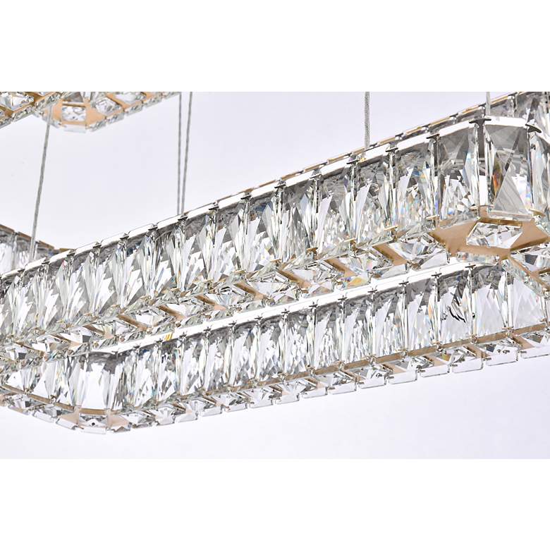 Image 7 Monroe 42" Led Triple Rectangle Pendant In Gold more views