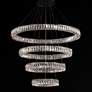 Monroe 42" Wide Chrome and Crystal 4-Tier LED Chandelier