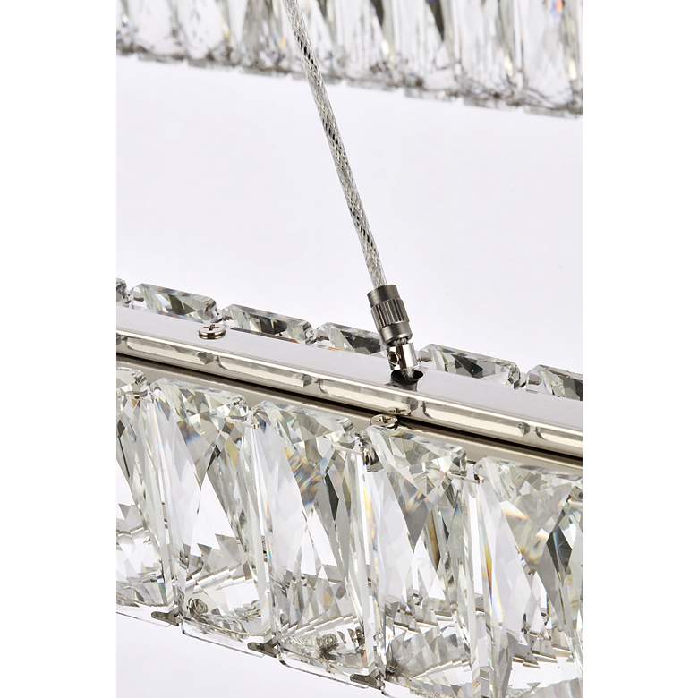Image 6 Monroe 42" Wide Chrome Rectangular LED Pendant Light more views