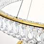 Monroe 42" Wide Gold and Crystal 2-Tier LED Ring Chandelier