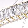Monroe 42" Wide Gold and Crystal 2-Tier LED Ring Chandelier