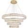 Monroe 42" Wide Gold and Crystal 4-Tier LED Chandelier