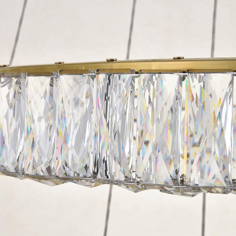 Image 6 Monroe 42" Wide Gold and Crystal 4-Tier LED Chandelier more views