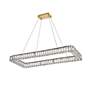 Monroe 42" Wide Gold Rectangular LED Pendant Light