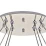 Monroe 48" Wide Chrome and Crystal 2-Tier Oval LED Chandelier