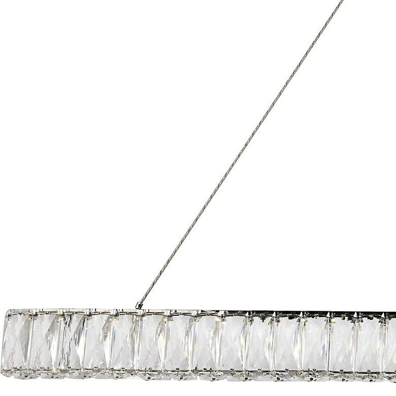 Image 4 Monroe 48" Wide Chrome Crystal LED Island Chandelier more views