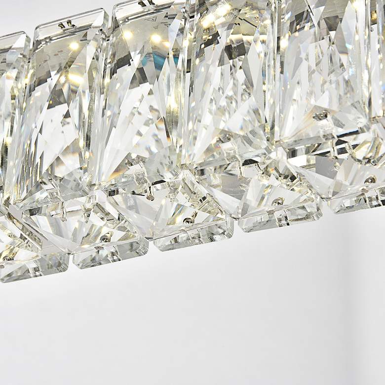 Image 6 Monroe 48" Wide Chrome Crystal LED Island Chandelier more views