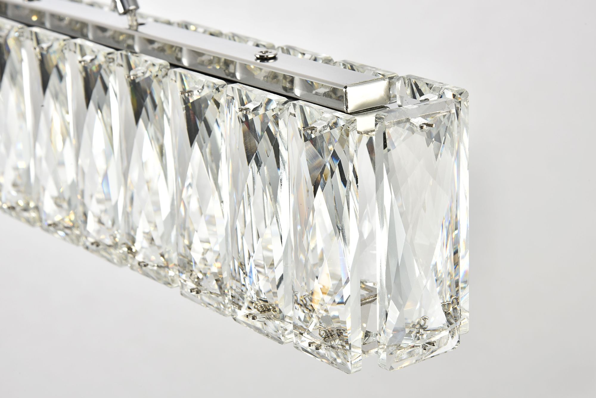 Monroe 48" Wide Chrome Crystal LED Island Chandelier in scene