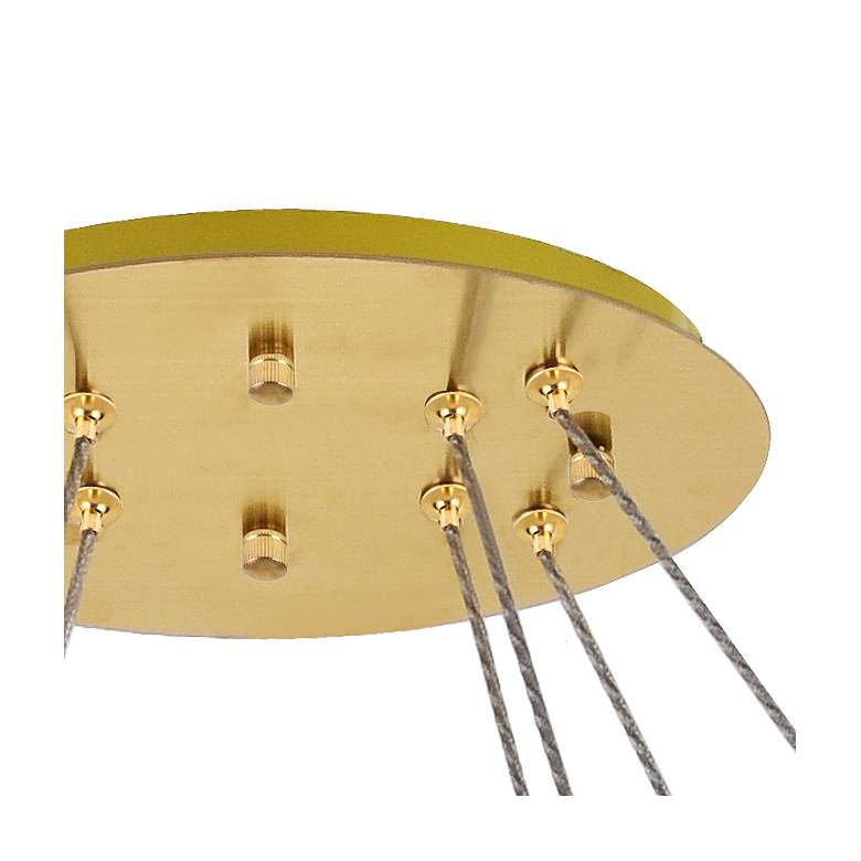 Image 6 Monroe 48" Wide Gold and Crystal 2-Tier Oval LED Chandelier more views
