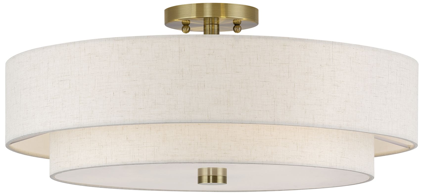 Monroe 5 Light Antique Brass Extra Large Semi-Flush