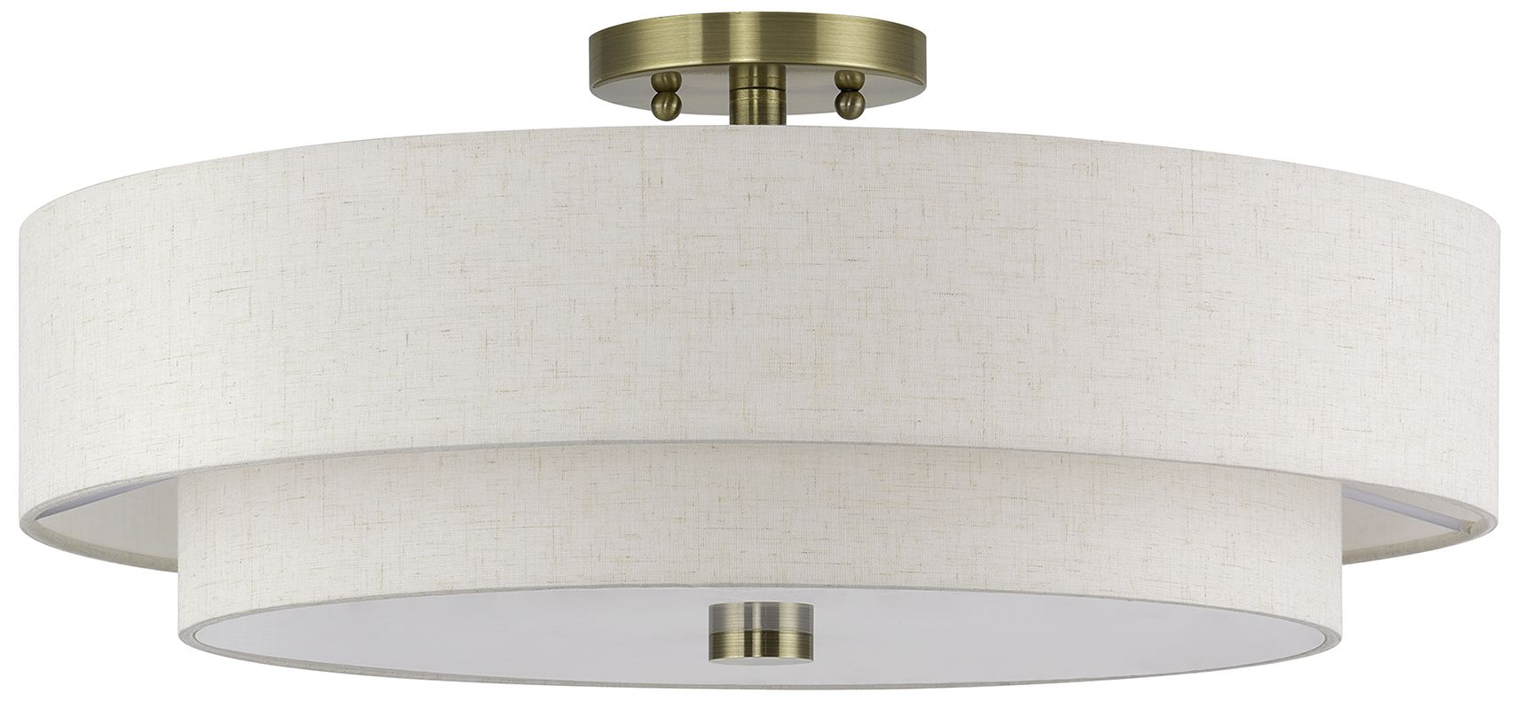 Image 3 Monroe 5 Light Antique Brass Extra Large Semi-Flush more views