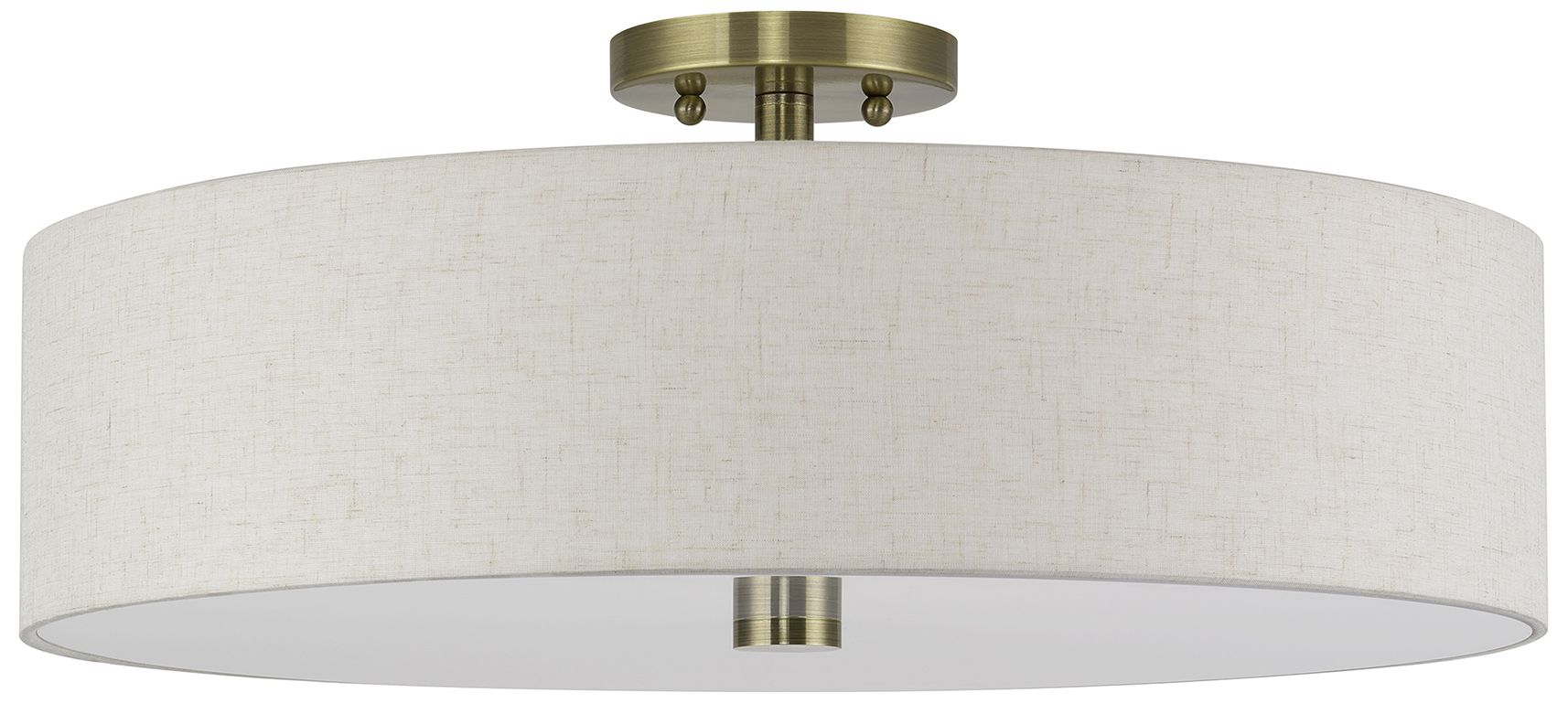 Image 3 Monroe 5 Light Antique Brass Extra Large Semi-Flush more views