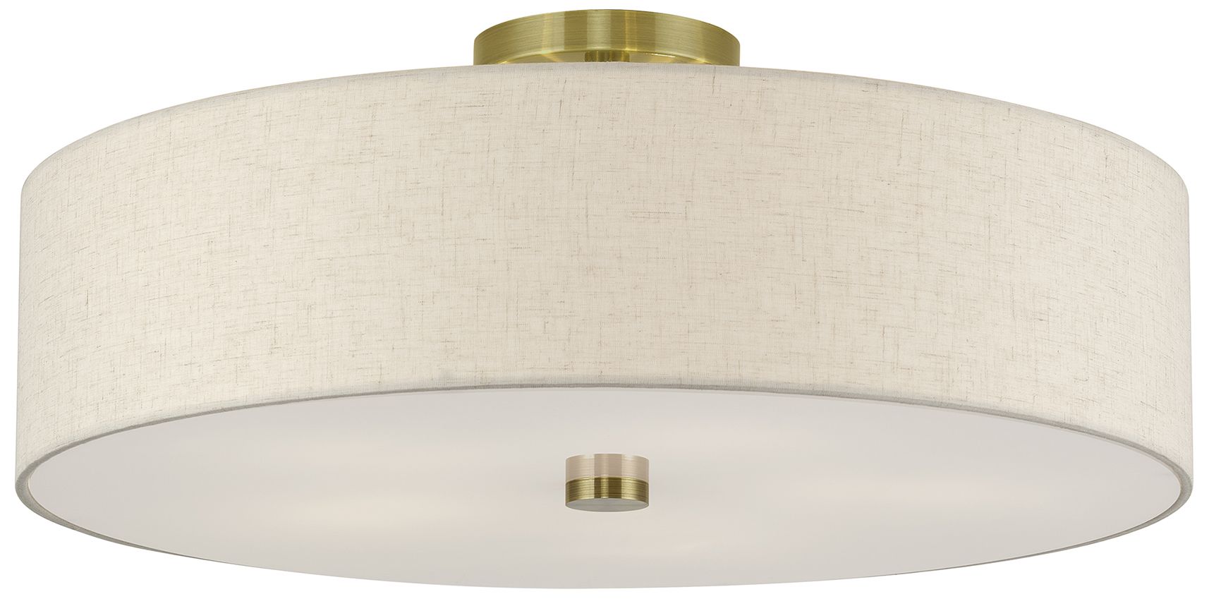 Image 4 Monroe 5 Light Antique Brass Extra Large Semi-Flush more views