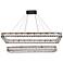 Monroe 50 1/4" Wide Black Crystal 2-Light LED Pendant