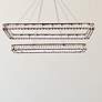 Thumbnail1 of Monroe 50 1/4" Wide Black Crystal 2-Light LED Pendant