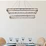 Thumbnail3 of Monroe 50 1/4" Wide Black Crystal 2-Light LED Pendant more views