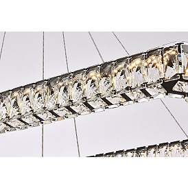 Image5 of Monroe 50 1/4" Wide Black Crystal 2-Light LED Pendant more views