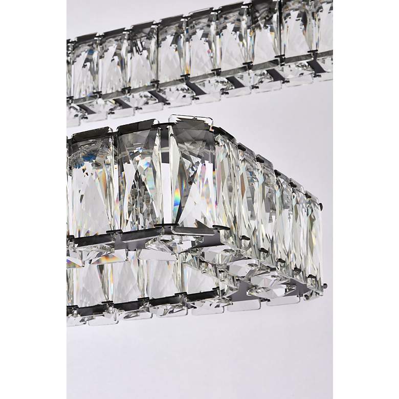 Image 6 Monroe 50 1/4" Wide Black Crystal 2-Light LED Pendant more views
