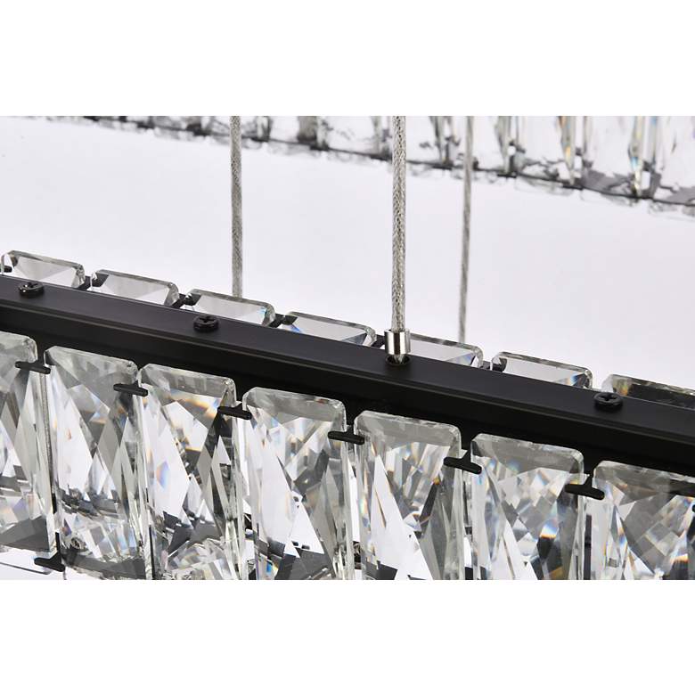 Image 7 Monroe 50 1/4" Wide Black Crystal 2-Light LED Pendant more views
