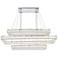 Monroe 50 1/4" Wide Chrome and Crystal 3-Tier LED Chandelier