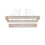 Monroe 50" Led Double Rectangle Pendant In Gold