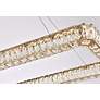 Thumbnail4 of Monroe 50" Led Single Rectangle Pendant In Gold more views