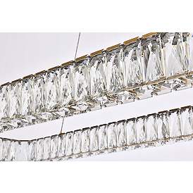 Image5 of Monroe 50" Led Single Rectangle Pendant In Gold more views