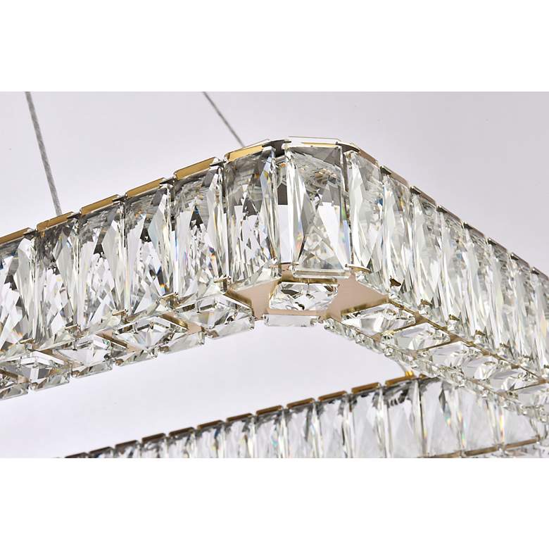 Image 6 Monroe 50" Led Single Rectangle Pendant In Gold more views