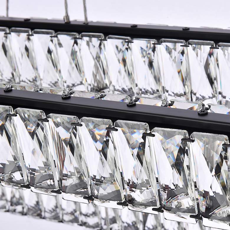 Image 7 Monroe 50" Wide Black Crystal 3-Tier LED Pendant Light more views